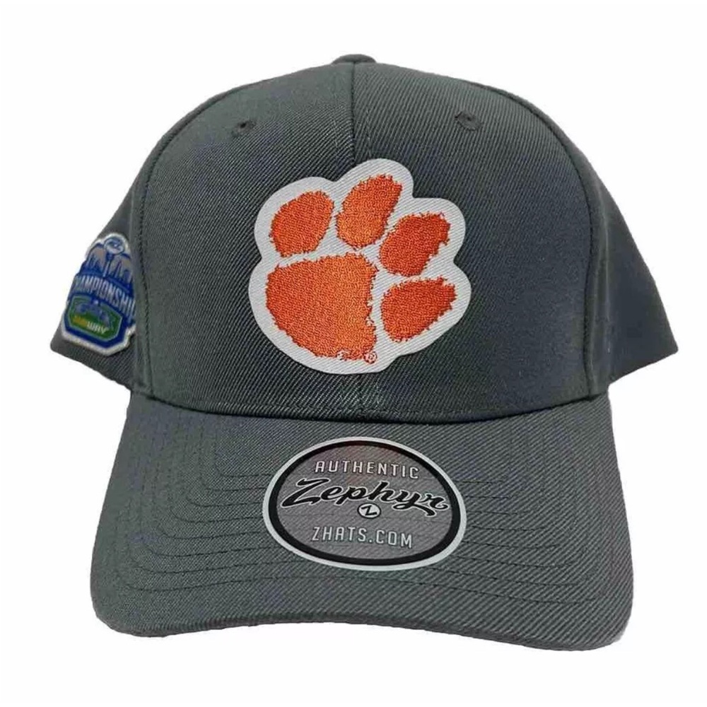 Clemson Tigers NCAA Football ACC Championship Zephyr Snapback Hat Cap - NWT